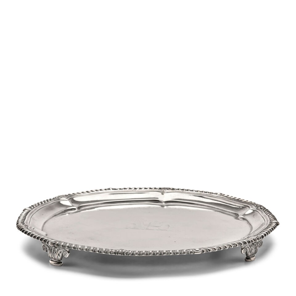 Paul Storr Sterling Silver Salver, - 4