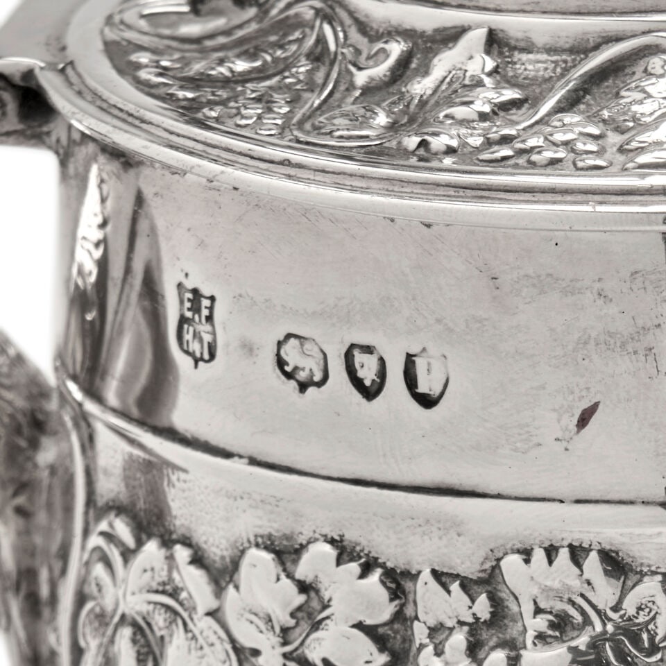 Victorian Silver-mounted Claret Jug, - 2