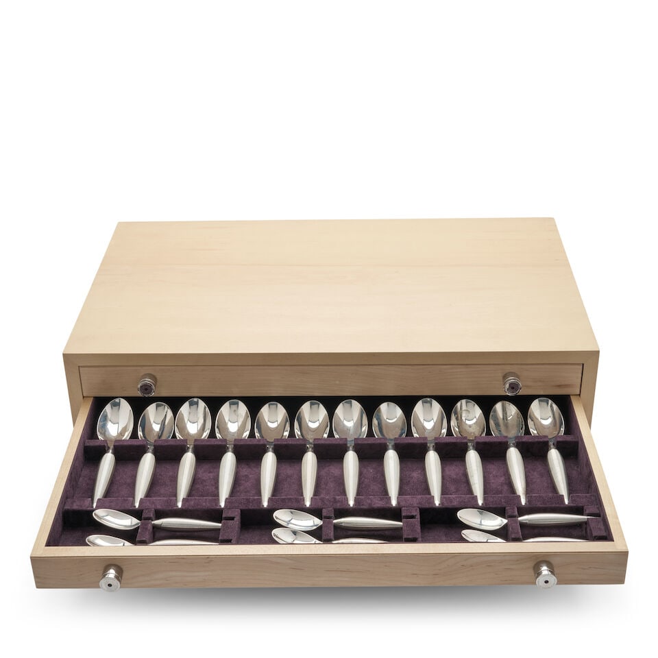 Asprey Sterling Silver Flatware Service, - 2