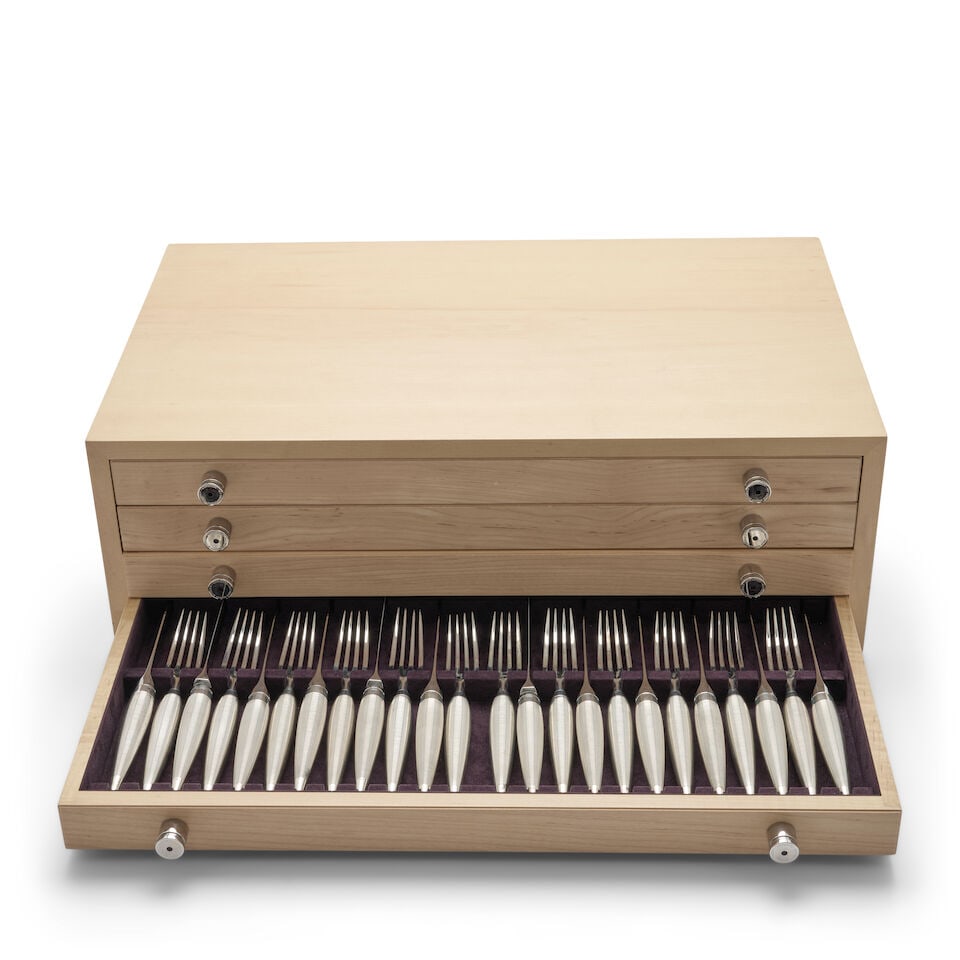 Asprey Sterling Silver Flatware Service, - 3