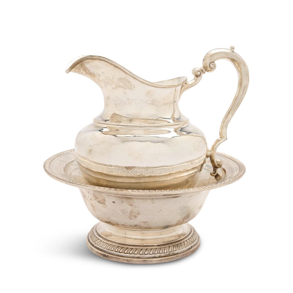Sterling Silver Pitcher and Footed Bowl, (1 of 2)