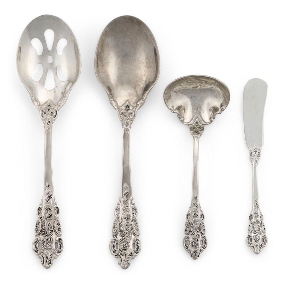 Wallace 'Grande Baroque' Sterling Silver Flatware Service, - 2