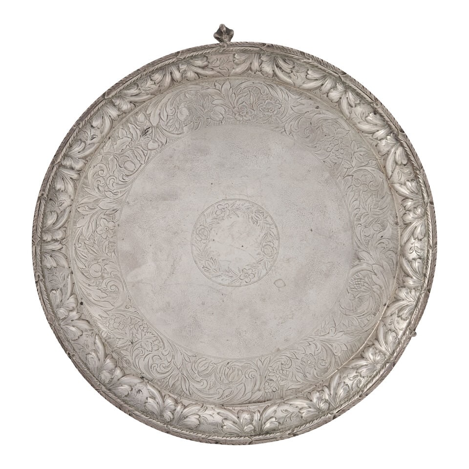 S. Kirk 11oz Silver Salver, - 2