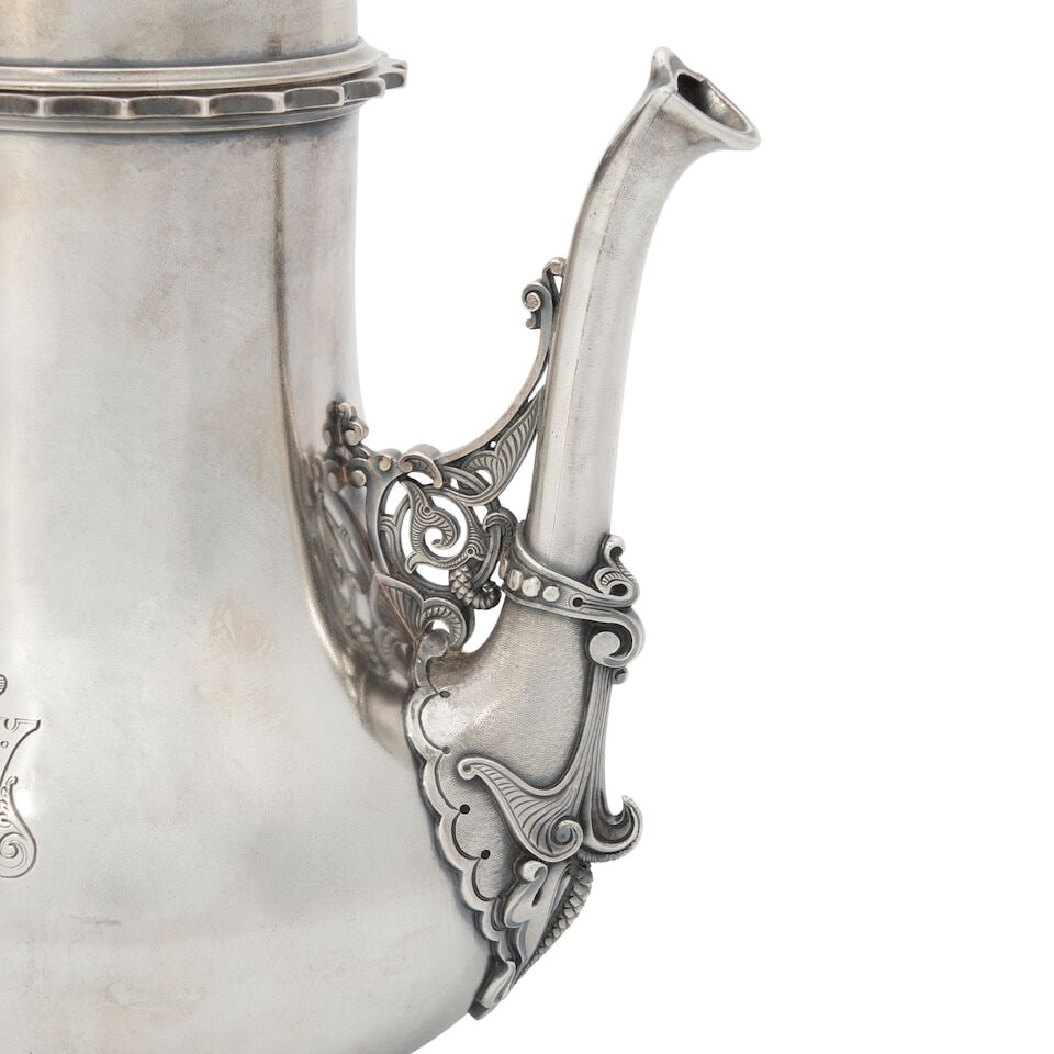 Tiffany & Co. 'Mooresque' Pattern Sterling Silver Coffee and Tea Service, - 2