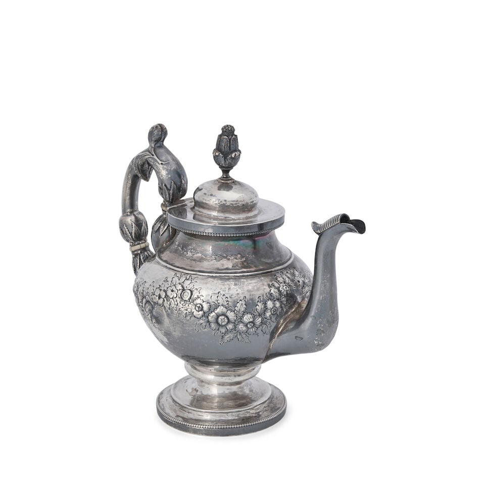 S. Kirk 11oz Silver Coffeepot, - 2