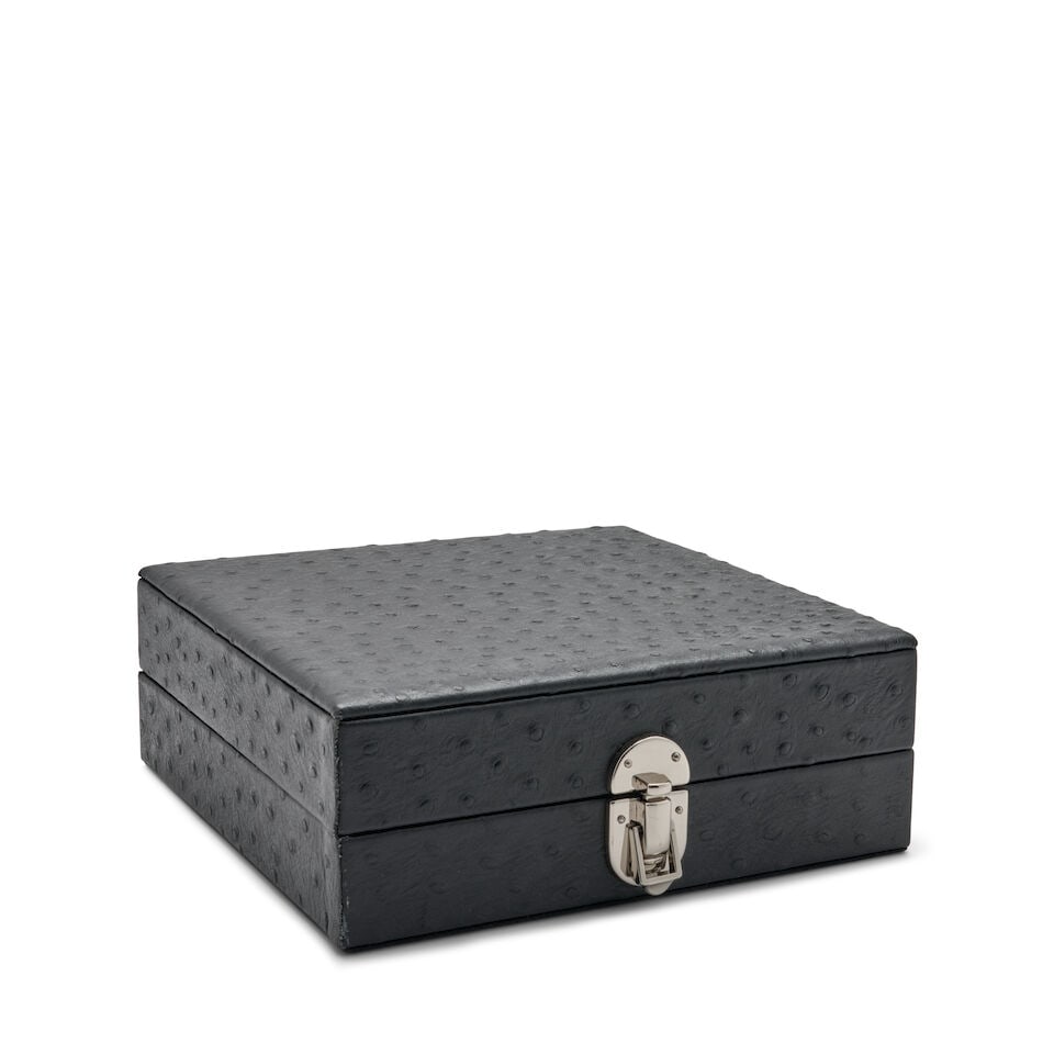 Faberge Sterling Silver Humidor, - 2