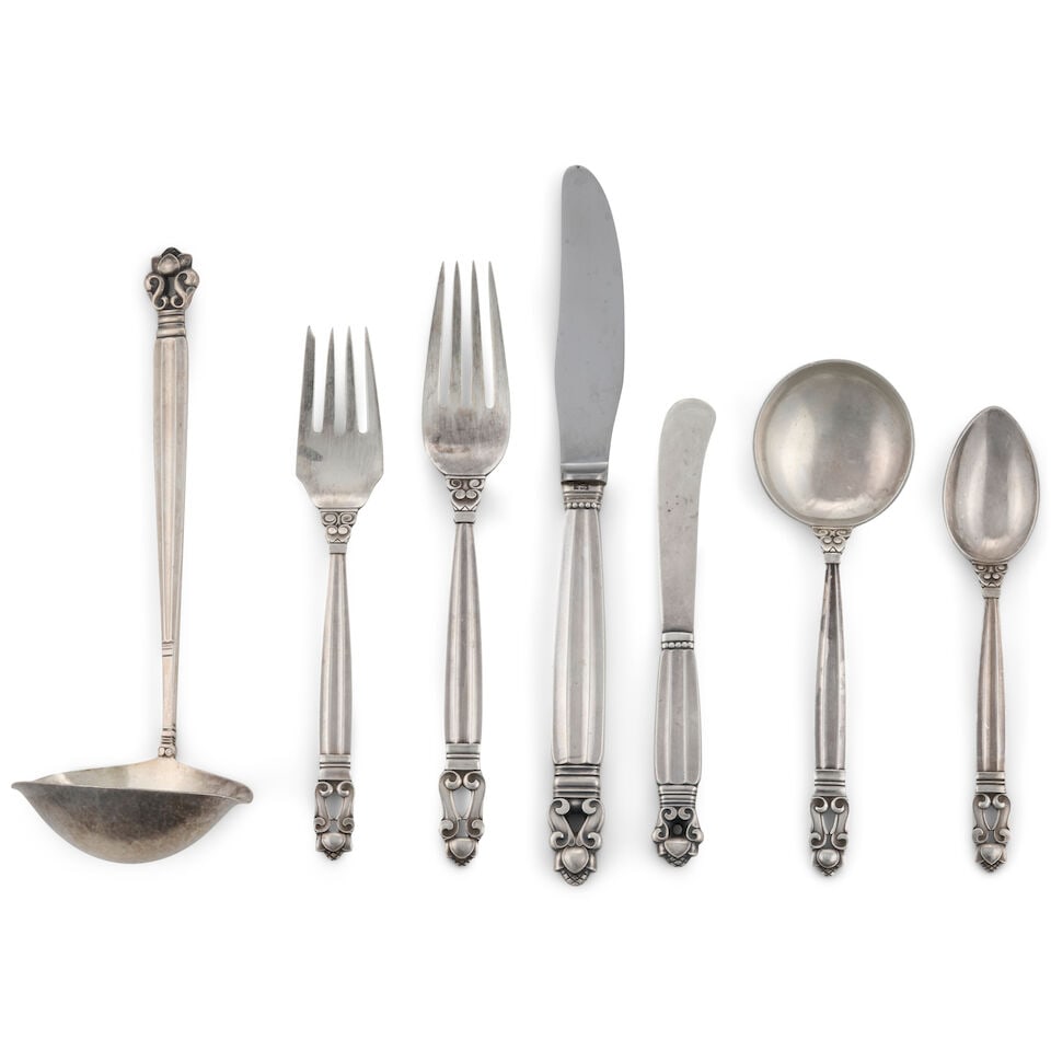 Georg Jensen 'Acorn' Sterling Silver Flatware Service, (1 of 1)