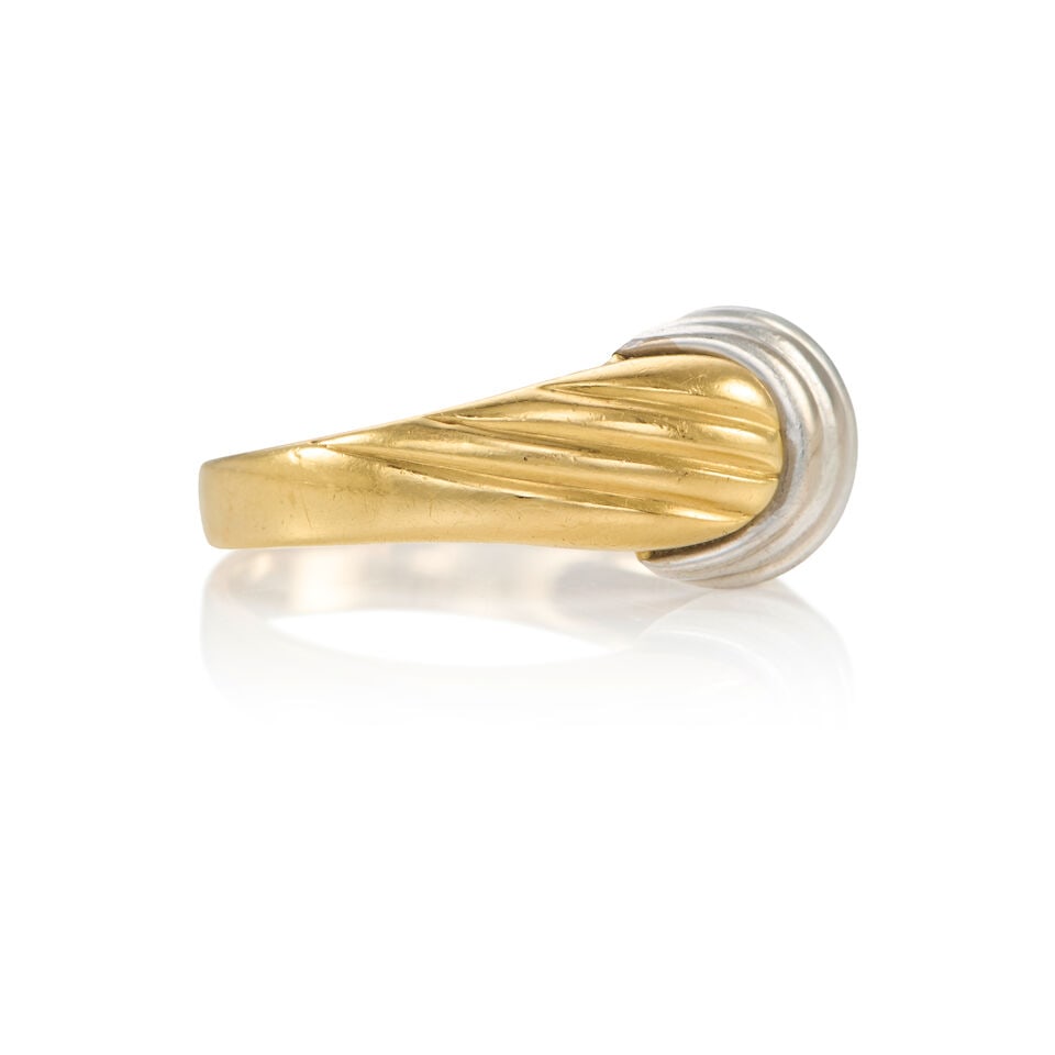 18K BICOLOR GOLD RING - 2