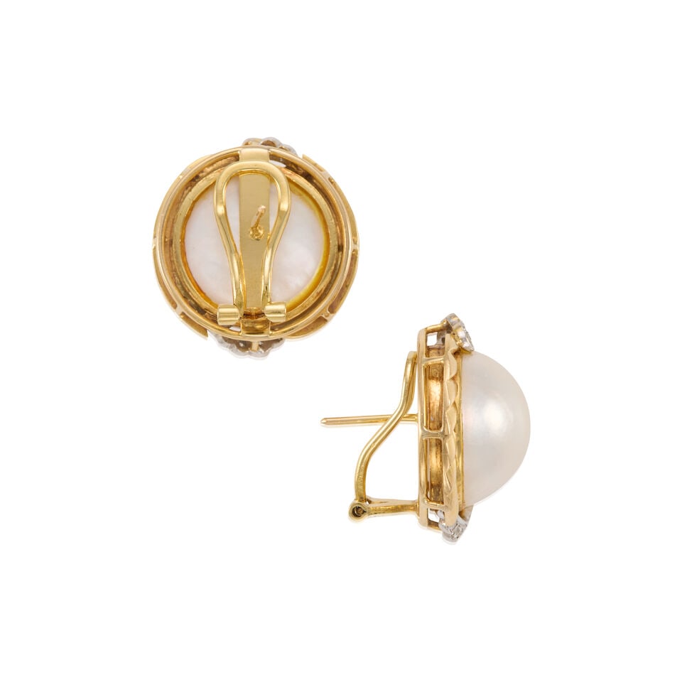 14K GOLD AND CULTURED PEARL EARRINGS - 3