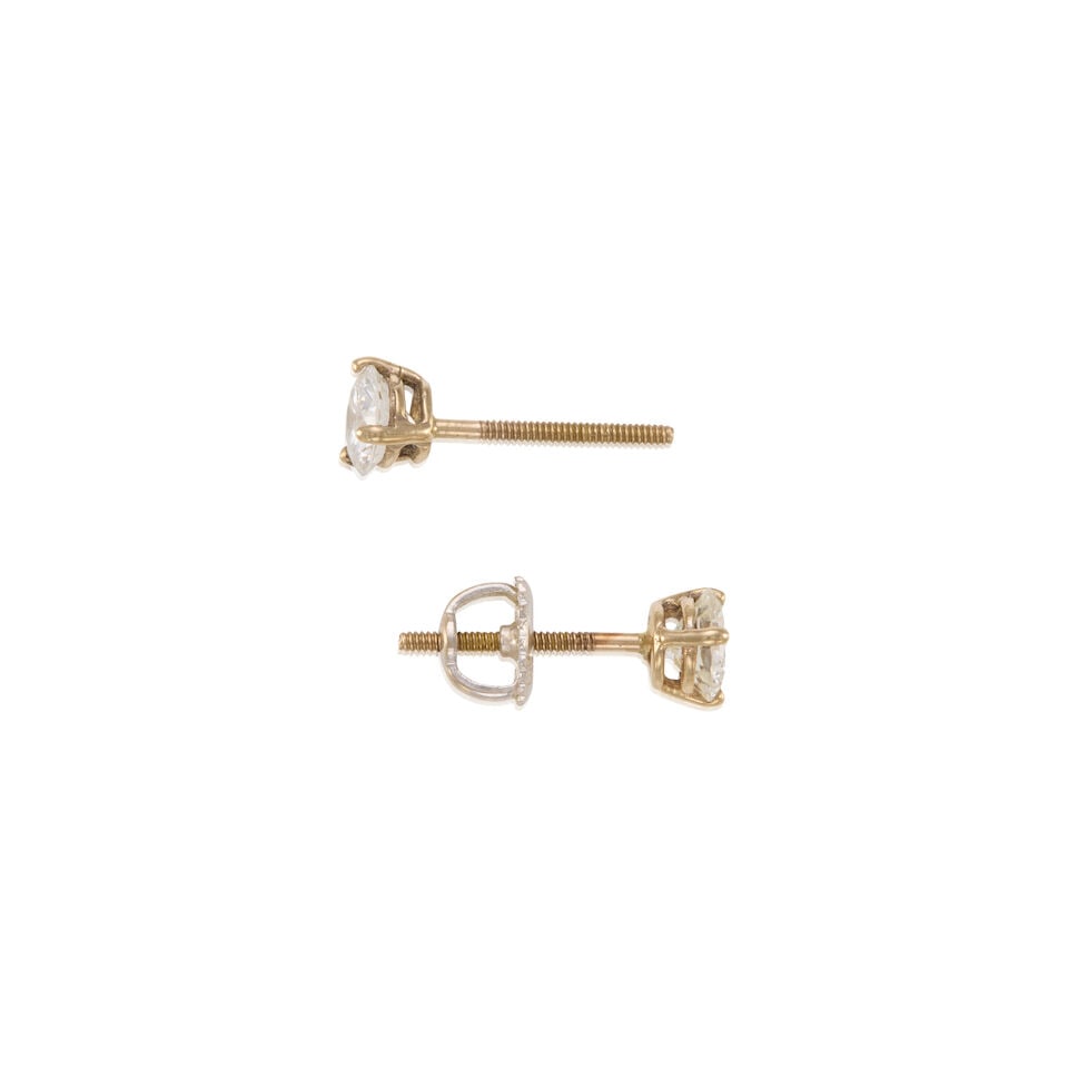 14K GOLD AND DIAMOND EARRINGS - 3