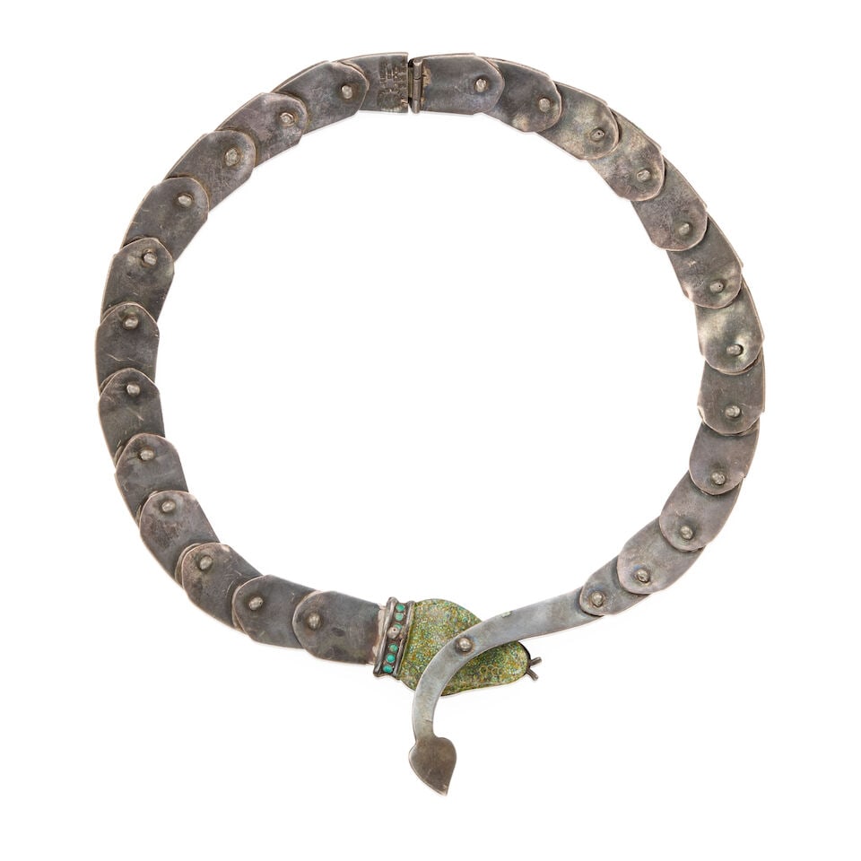 MARGOT DE TAXCO: ENAMEL SNAKE NECKLACE - 2