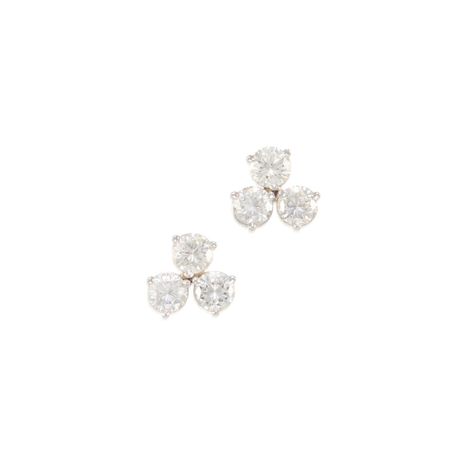 PAIR OF 14K GOLD AND DIAMOND EARRINGS (1 of 3)