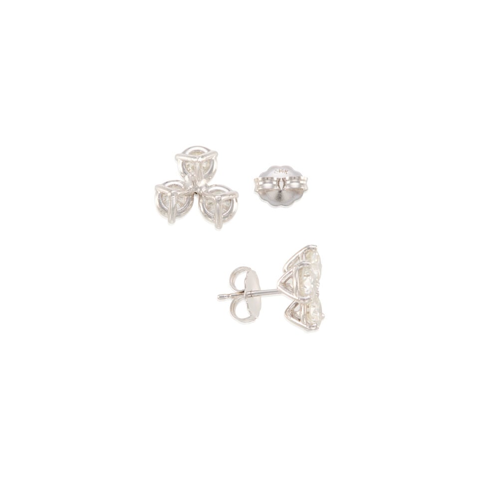 PAIR OF 14K GOLD AND DIAMOND EARRINGS - 3