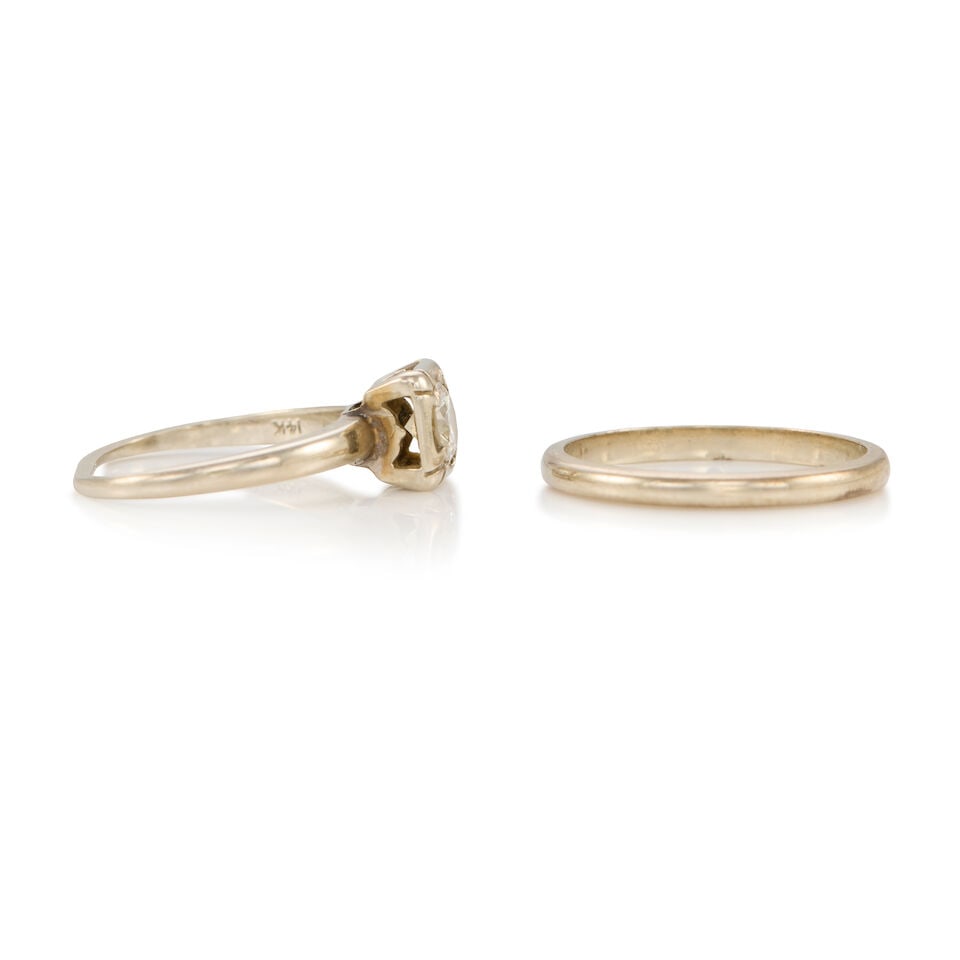 TWO 14K GOLD AND DIAMOND RINGS - 2