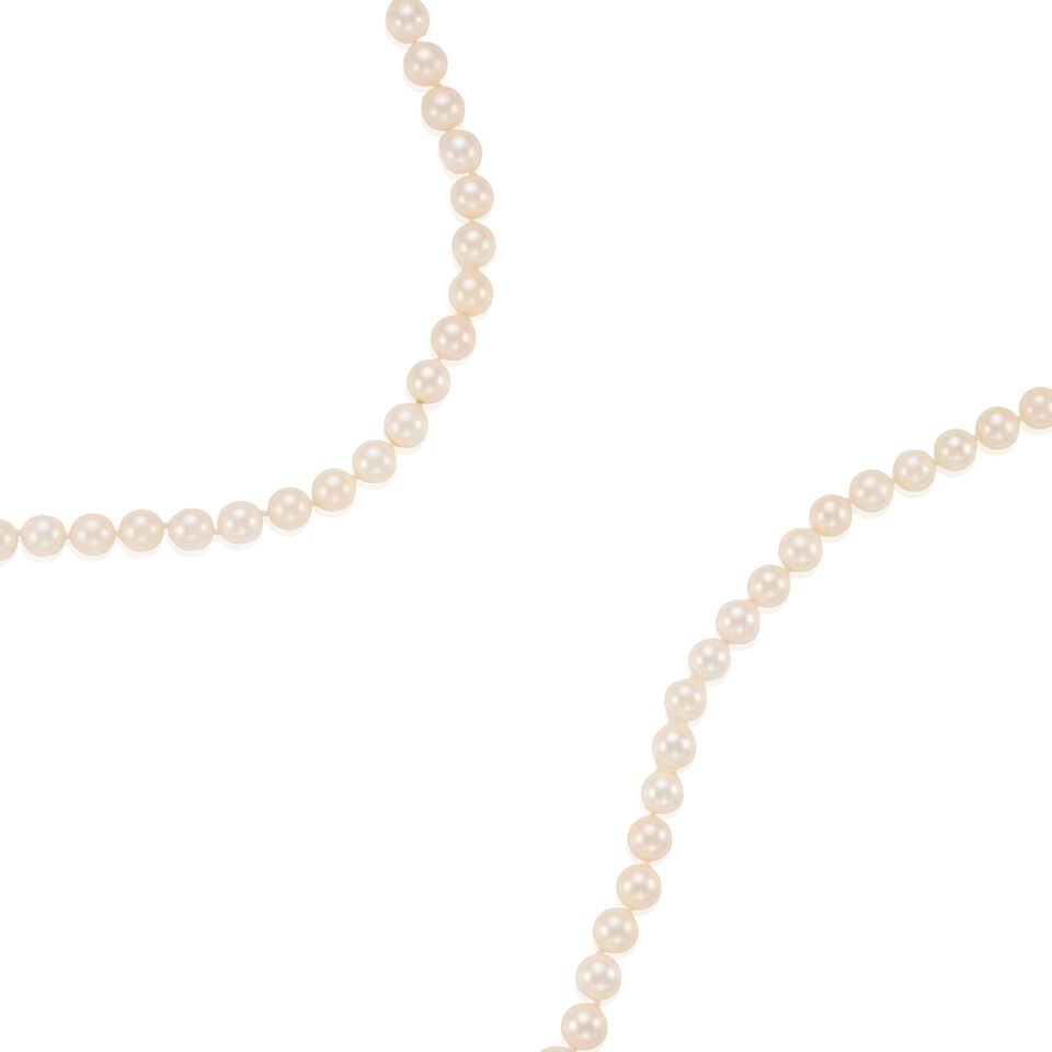 14K GOLD AND CULTURED PEARL STRAND NECKLACE - 2