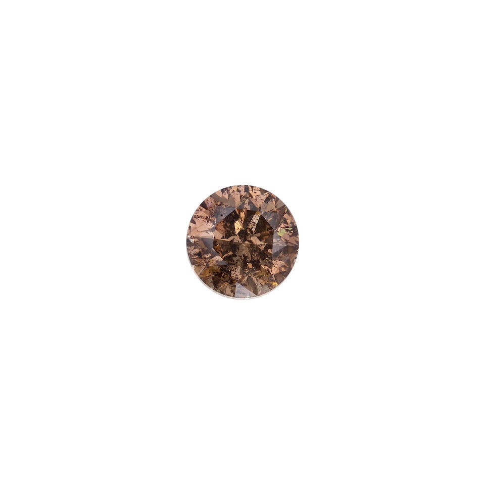 LOOSE FANCY DARK BROWN DIAMOND WITH GIA REPROT: LOOSE FANCY DARK BROWN DIAMOND WITH GIA REPROT • 1 loose round Fancy Dark Brown diamond stated to weigh 2.01 carats • Accompanied by GIA Colored Diamond Identification and Origin Report