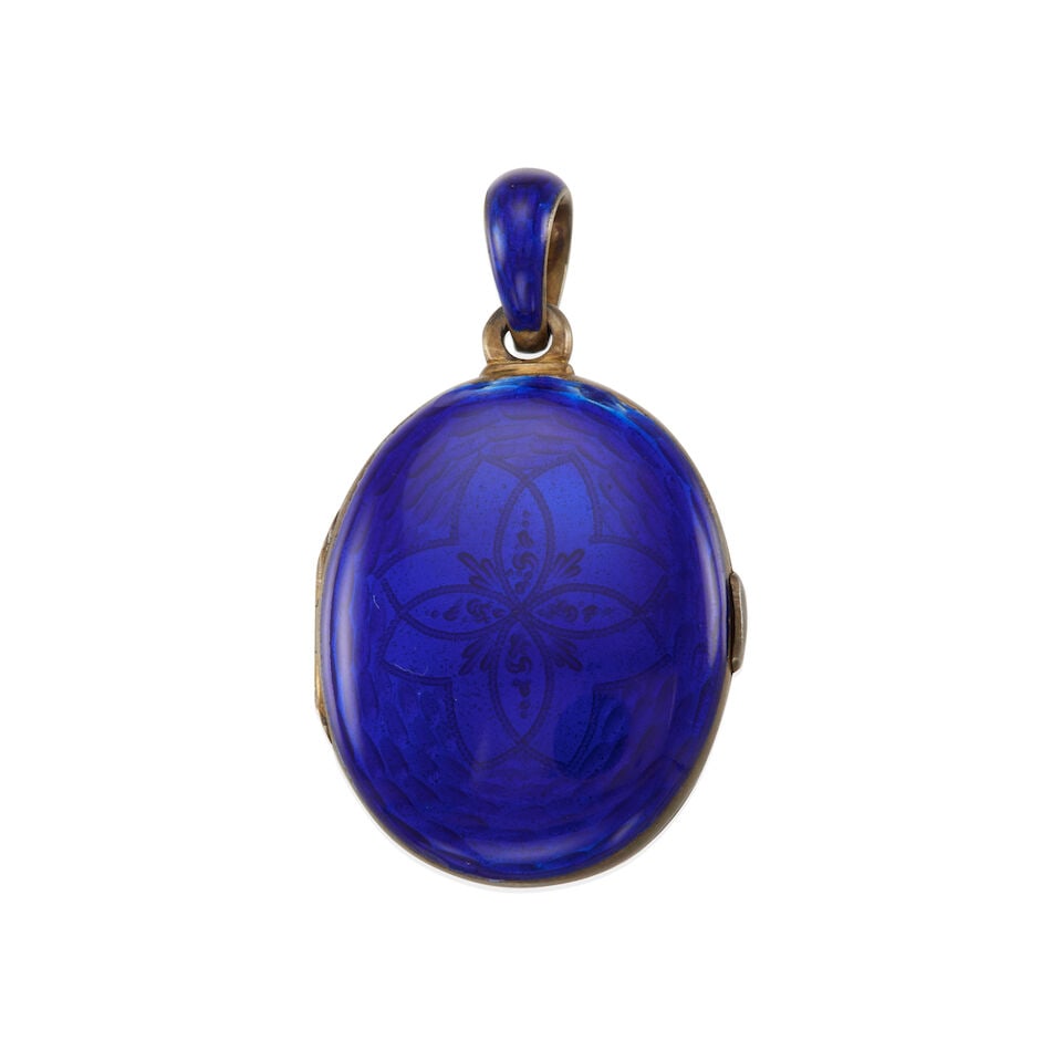 ANTIQUE ENAMEL LOCKET - 2