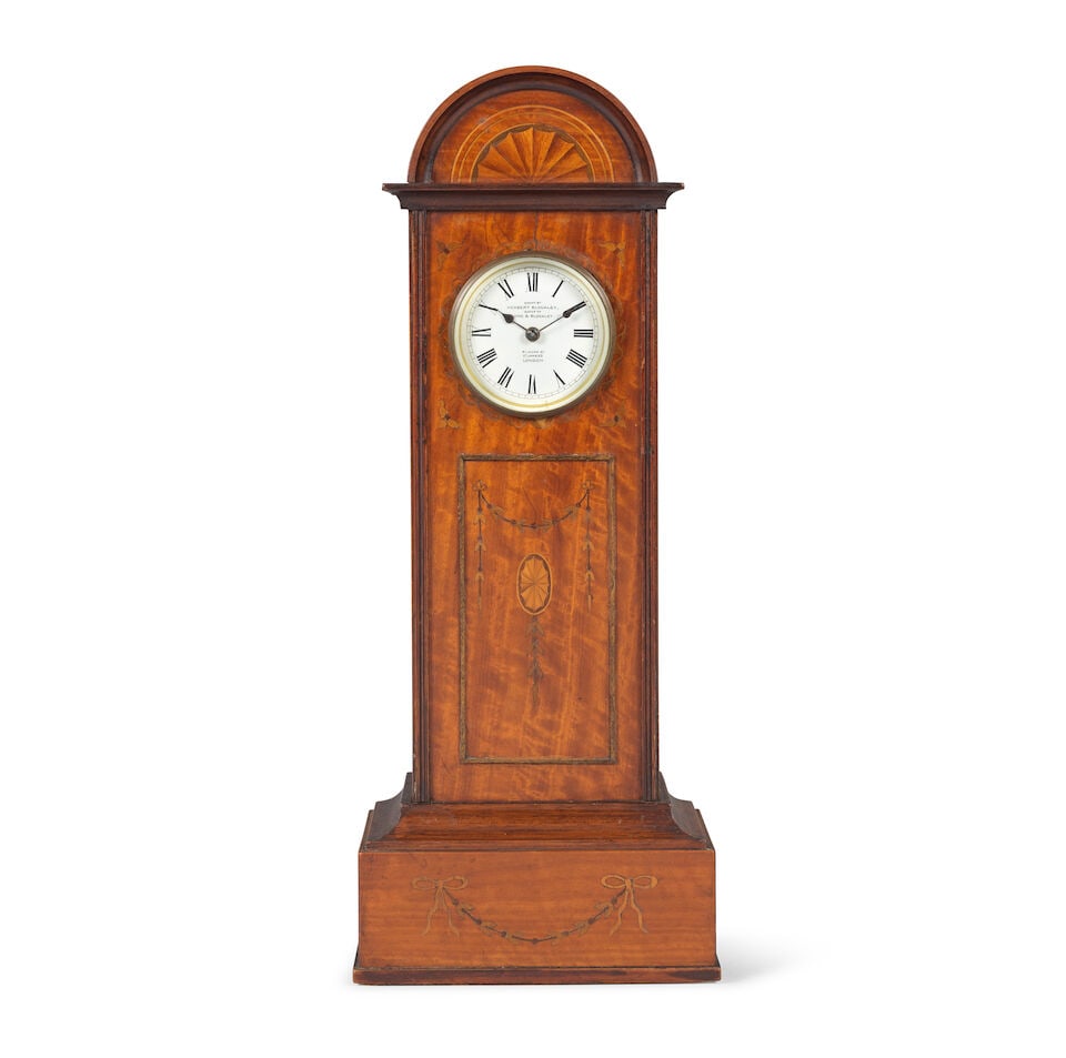 A late 19th century novelty miniature longcase clock Examined by Hebert Blockley London (1 of 4)