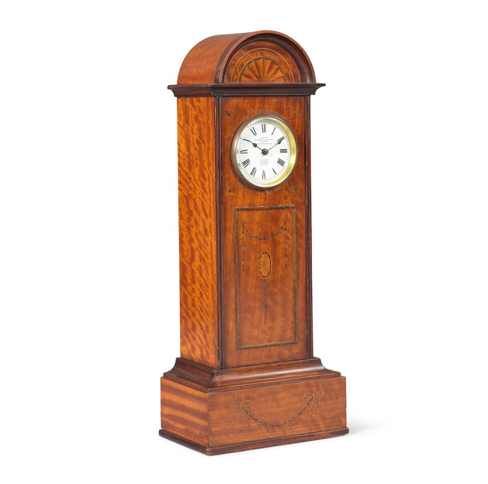 A late 19th century novelty miniature longcase clock Examined by Hebert Blockley London - 4