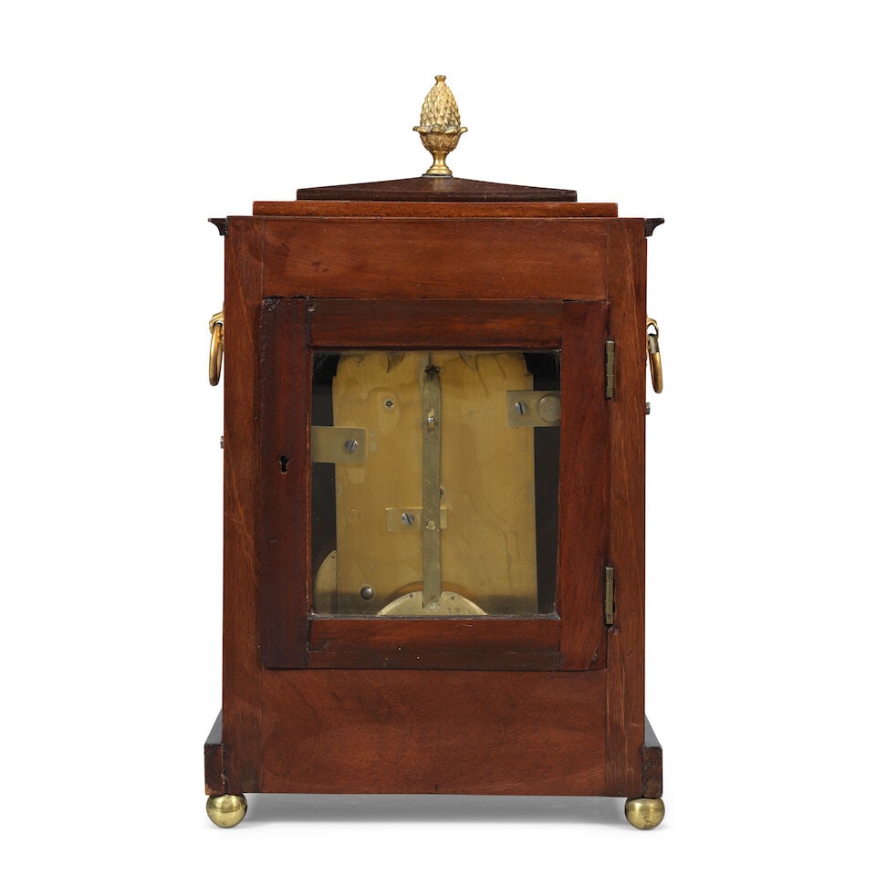A Regency mahogany and brass inlaid bracket timepiece Brice, Sandwich - 2
