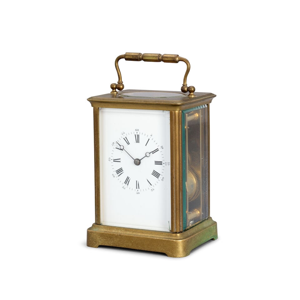 A late 19th century French striking carriage clock - 2