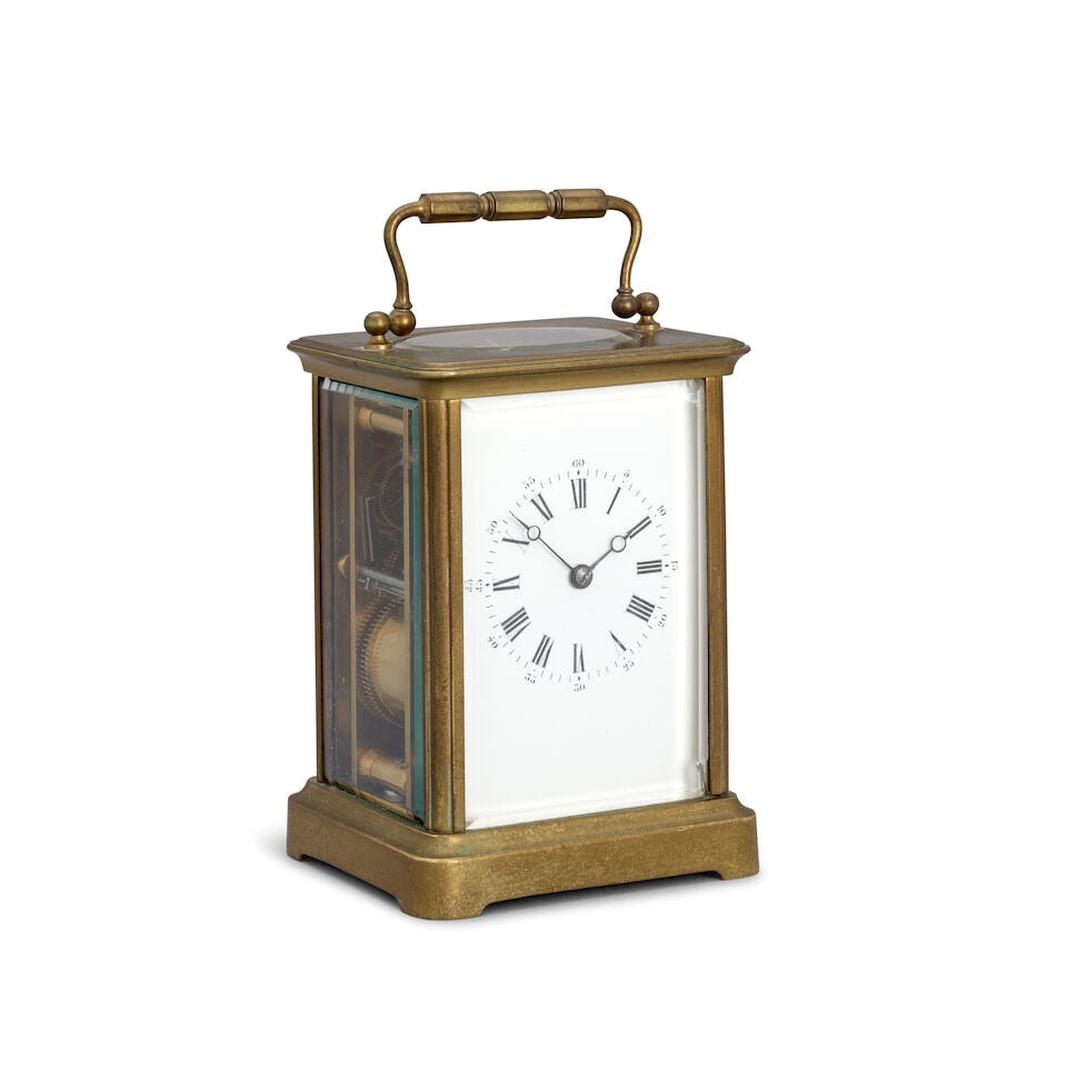 A late 19th century French striking carriage clock - 3