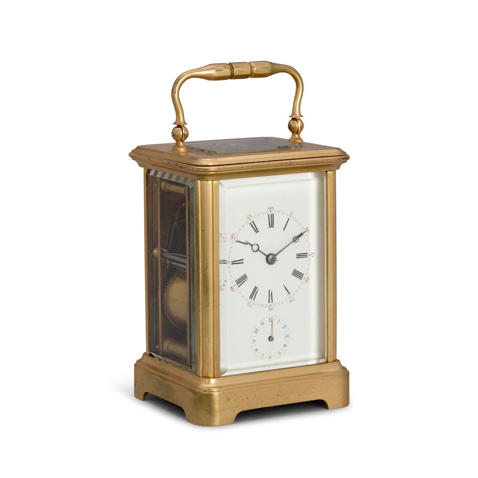 A late 19th century French Carriage clock with alarm - 3