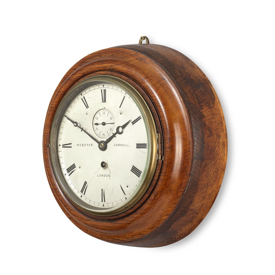A late 19th century wall clock By Webster, Cornhill - 2