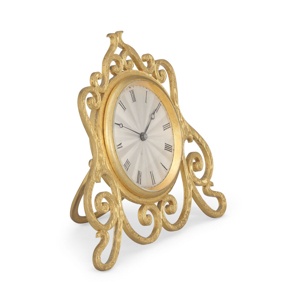 A small strut clock timepiece with pocket watch type movement - 2