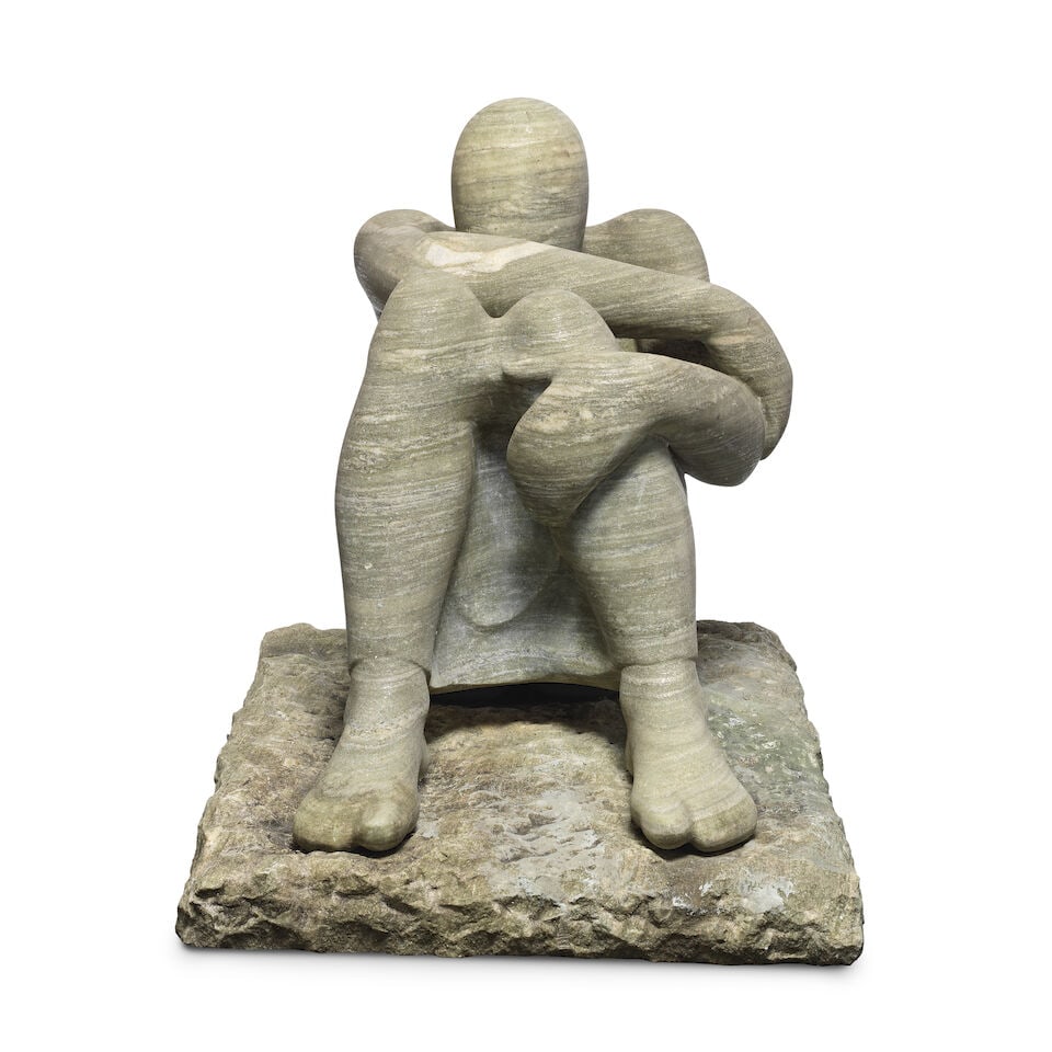 Stella Shawzin (South African, born 1920) Seated figure 62 x 53 x 80cm (24 7/16 x 20 7/8 x 31 1/... - 2