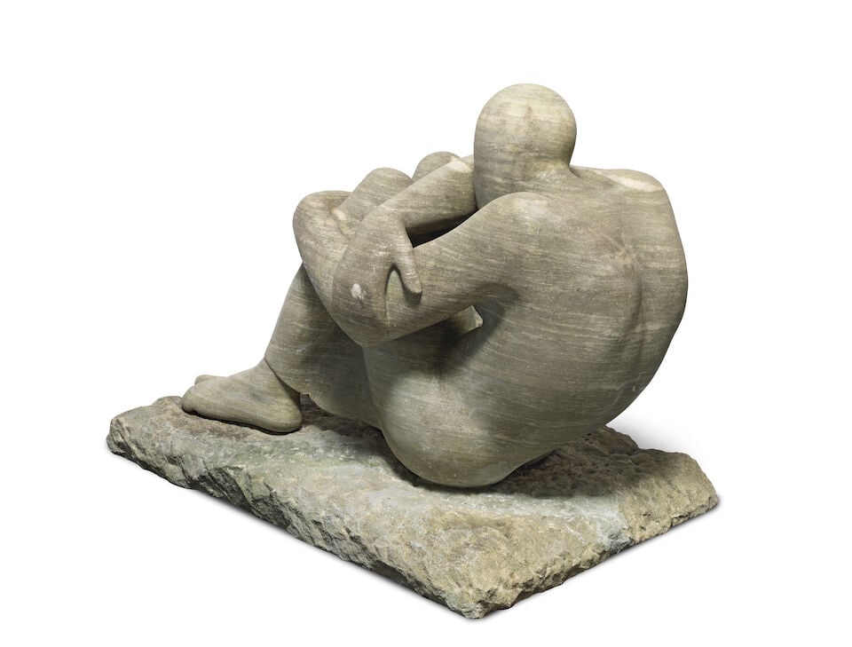 Stella Shawzin (South African, born 1920) Seated figure 62 x 53 x 80cm (24 7/16 x 20 7/8 x 31 1/... - 4