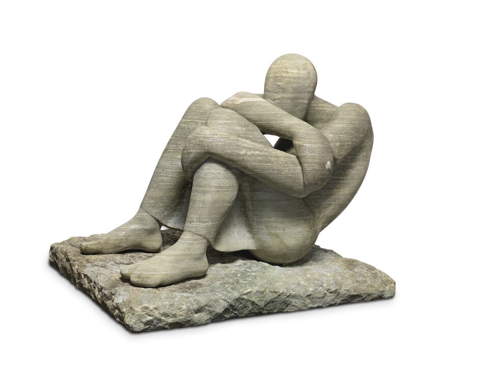 Stella Shawzin (South African, born 1920) Seated figure 62 x 53 x 80cm (24 7/16 x 20 7/8 x 31 1/... - 5