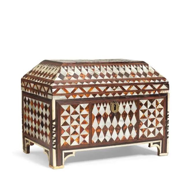 An Ottoman mother-of-pearl and tortoiseshell-inlaid casket Turkey, 18th/ 19th Century (1 of 1)
