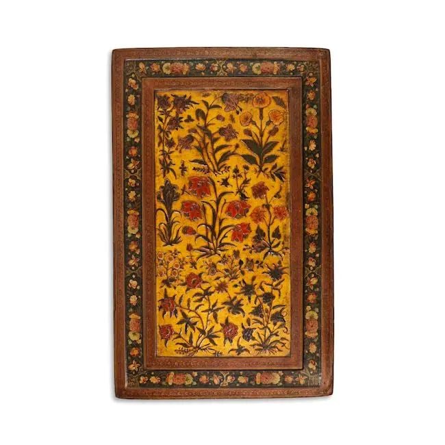 A Qajar lacquer mirror case from the Collection of Sir Howard Hodgkin (1932-2017) Persia, 19th C... (1 of 1)