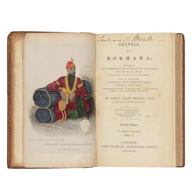 Alexander Burnes, Travels into Bokhara, three volumes, second edition London, John Murray, 1835(3) (1 of 1)