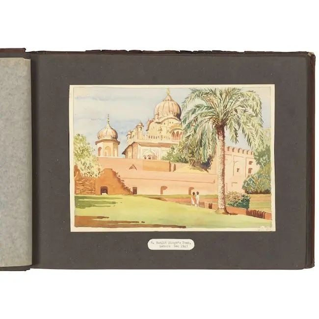 An album of thirty-two watercolours depicting views of Bombay, Delhi, Dacca, etc., and Lahore, i... (1 of 1)