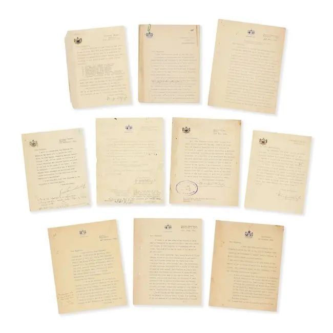 An interesting group of 17 typed letters and printed press communiques relating to Patiala and K... (1 of 1)