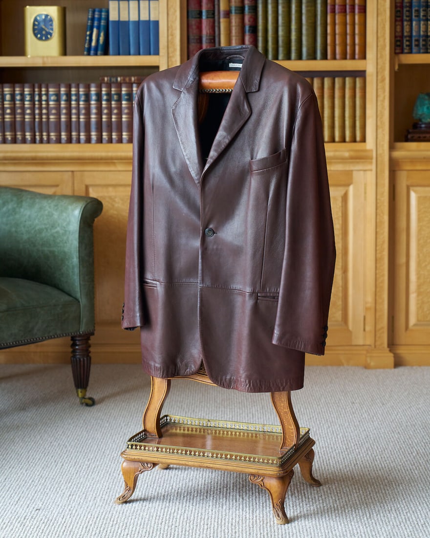 Giogio Armani | deep brown lamb skin jacket size 58, labelled 'made in Italy' (1 of 1)