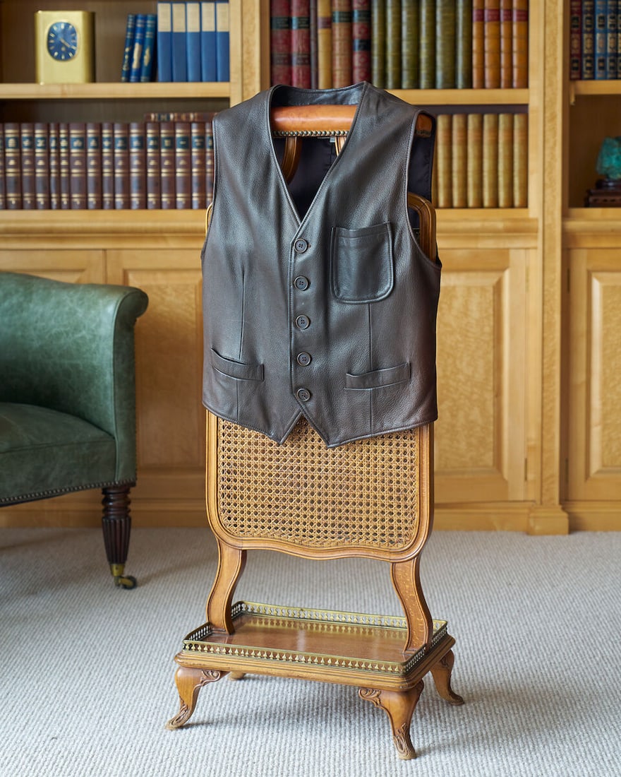 Valentino | leather vest or jerkin size 54, labelled 'Valentino', care label to the inseam, (1 of 1)