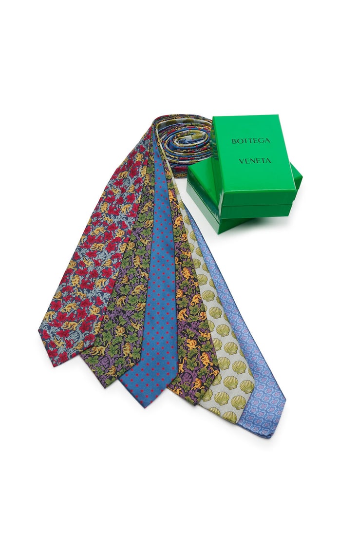 Bottega Veneta | six neckties: Bottega Veneta | six neckties made of silk, in various prints and patterns, with some maker's boxes For further information on this lot please visit Bonhams.com For further information about this lot 