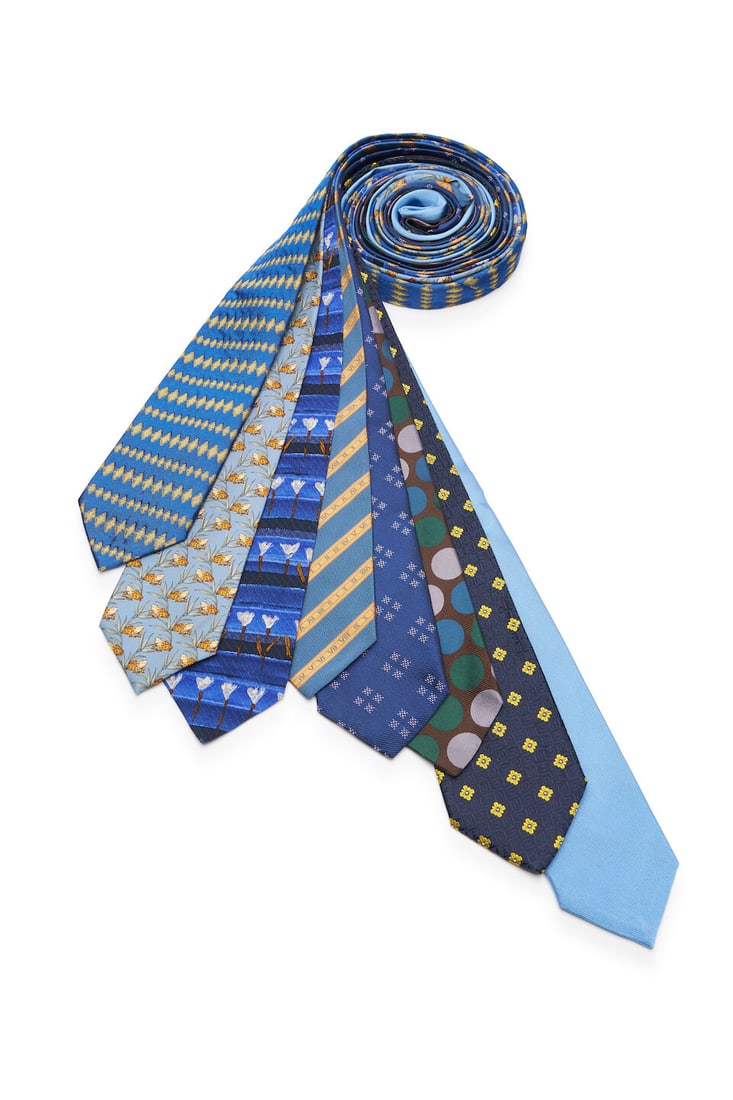 Ermenegildo Zegna and others | eight neckties: Ermenegildo Zegna and others | eight neckties including Ermenegildo Zegna, Tiffany & Co, Baubridge & Kay, Madeleine Vionnet and Ungaro, all crafted in silk with various prints and patterns For further