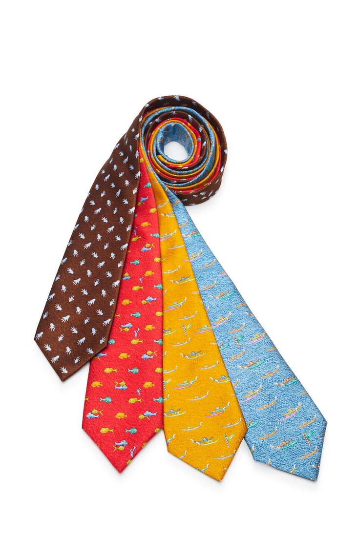 Bulgari | four neckties: Bulgari | four neckties made of silk, in various prints and patterns For further information on this lot please visit Bonhams.com For further information about this lot please visit the lot listing