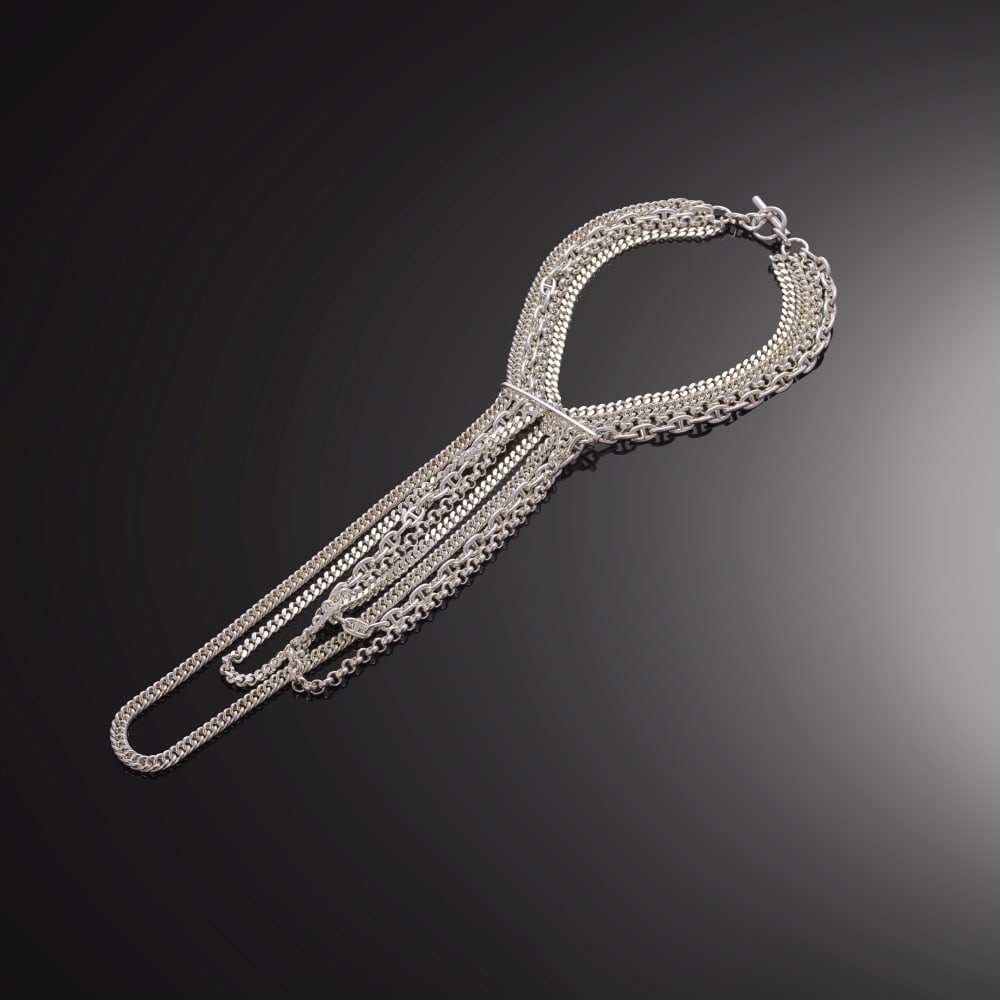 Hermès Paris. Collier Chaine d'Ancre Multichaine en argent 925 °/°°. Herm... (1 of 1)