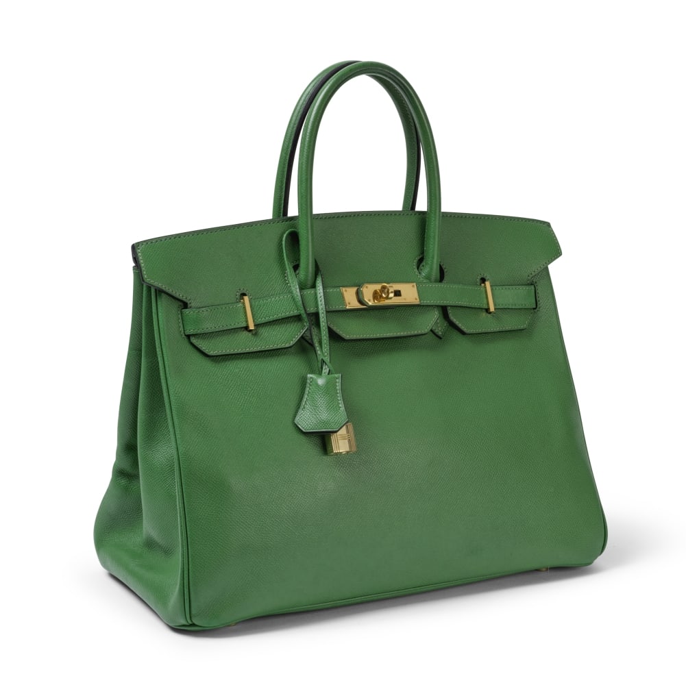 Hermès Paris, année 1997. Birkin 35 en veau Epsom vert Bambou. Hermès Paris, year... (1 of 1)
