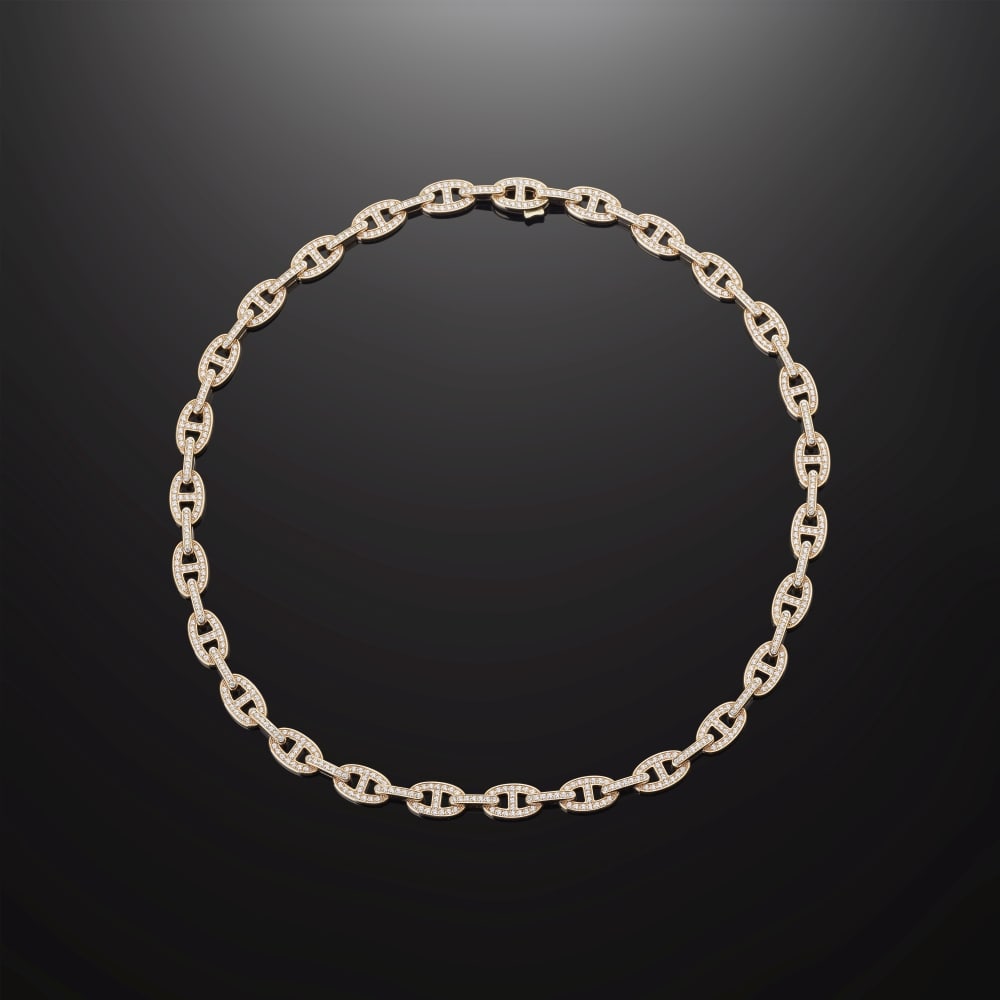 Hermès Paris. Collier Chaîne d'Ancre Enchainée en or rose 750 °/°°... (1 of 1)