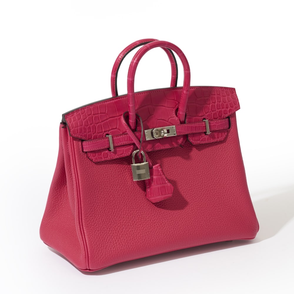 Hermes, Birkin 25 alligator framboise - including box and CITES (1 of 1)