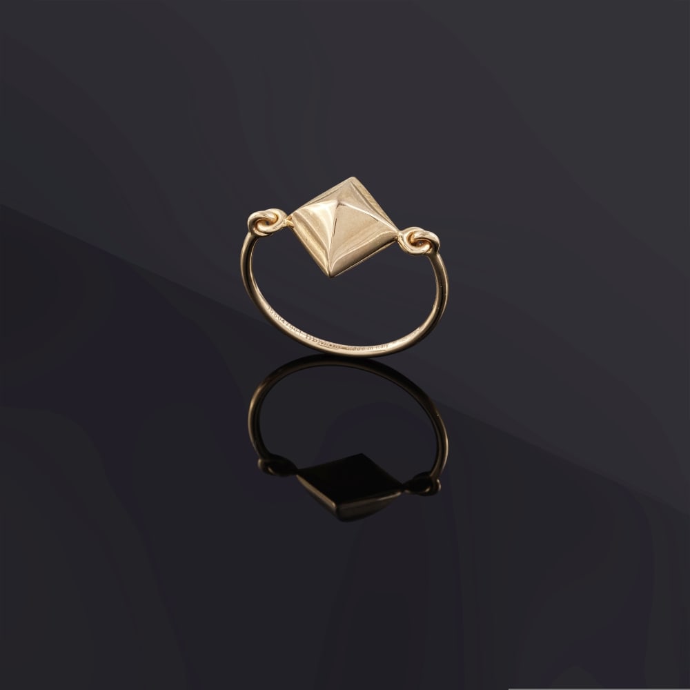 Hermès Paris. Bague Clou d'H en or rose 750 °/°°. Hermès Paris. Clou d'... (1 of 1)