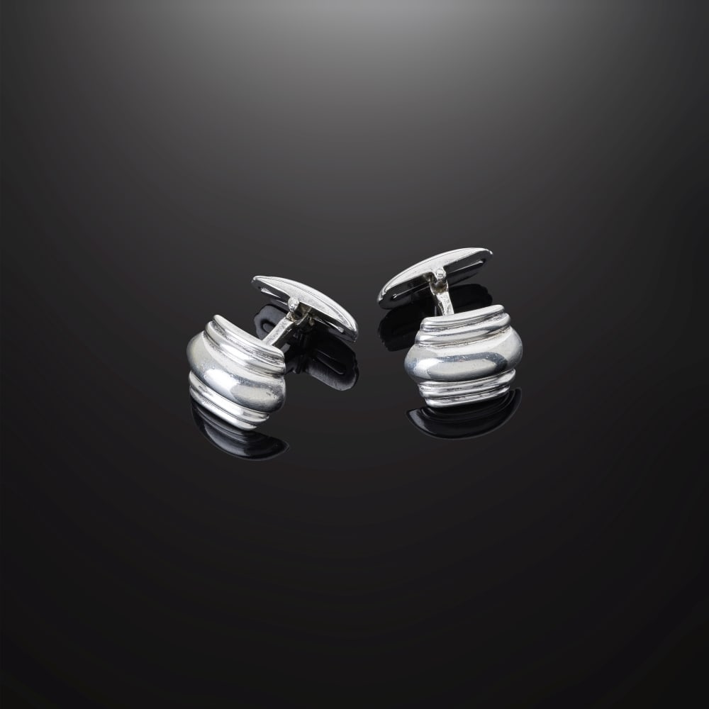 Hermès Paris. Paire de boutons de manchettes en argent 925 °/°°. Hermès... (1 of 1)