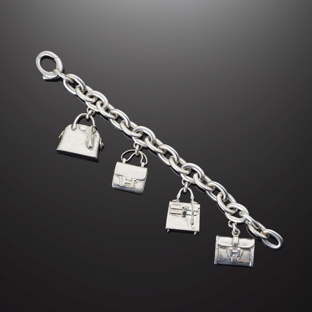 Hermès Paris. Bracelet Amulettes en argent 925 °/°°. Hermès Paris. Amul... (1 of 1)