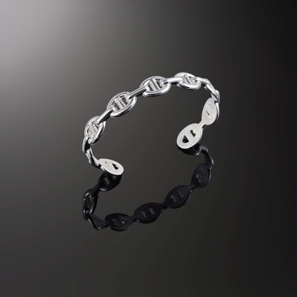Hermès Paris. Bracelet Chaine d'Ancre Enchainée en argent 925 °/°°. Her... (1 of 1)